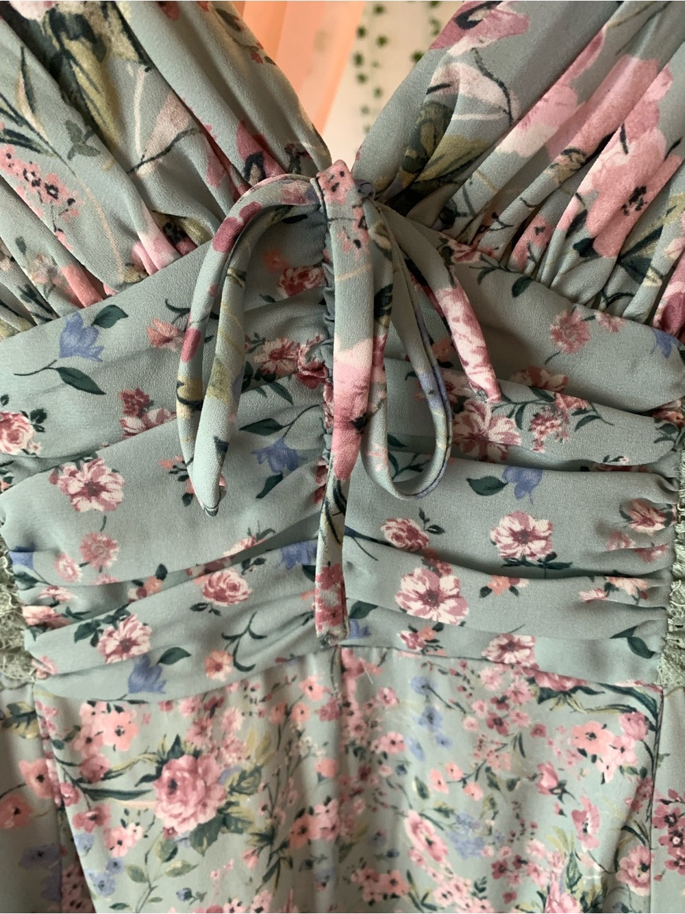 Altar'd State Mint Floral Ruffle Mini Dress - Picture 4 of 8